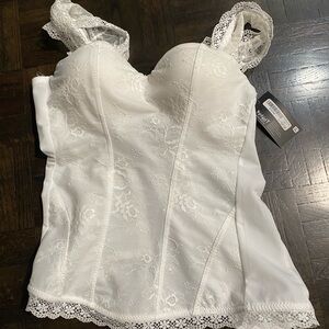 White lace corset